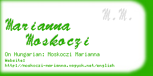 marianna moskoczi business card